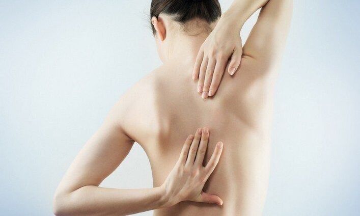 Special symptoms of osteochondosis